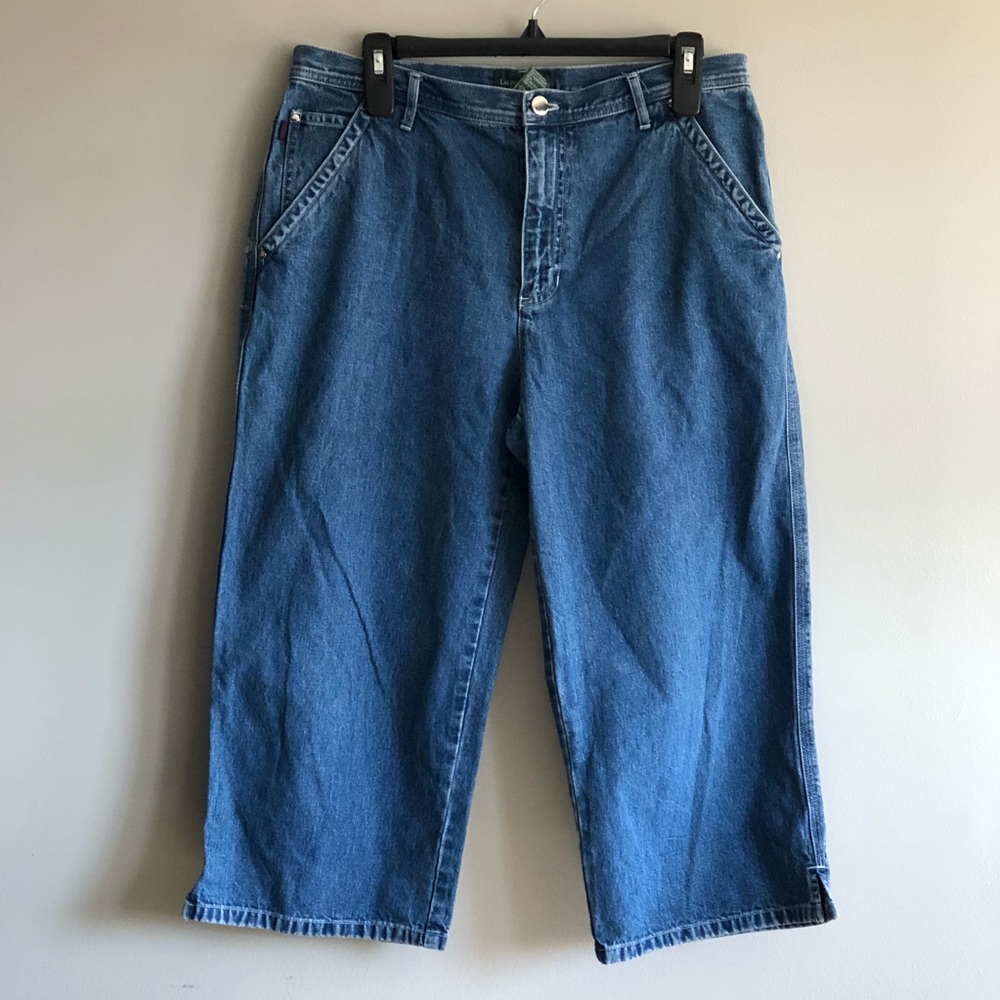 VTG 90s Lauren Jean Co. Ralph Lauren High Rise Mom Jeans Capris Sz 12